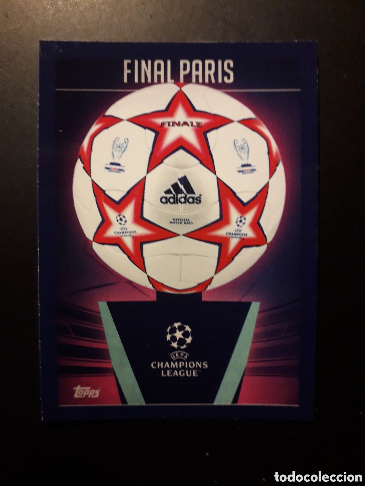 Cromos de f&uacute;tbol: BAL&Oacute;N FINAL PAR&Iacute;S N&deg; 641 UEFA CHAMPIONS LEAGUE SEASON TOPPS 23 24 2023 2024 PEDIDO M&Iacute;NIMO 3&euro;