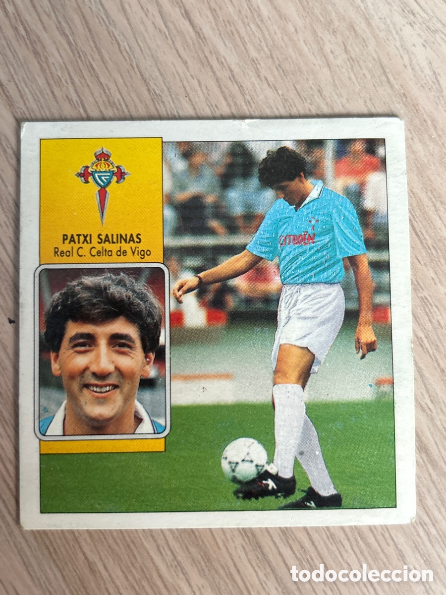 Fu&szlig;ball-Sticker: PATXI SALINAS CELTA FICHAJE 34 LIGA ESTE 1992 1993 92 93 DESPEGADO