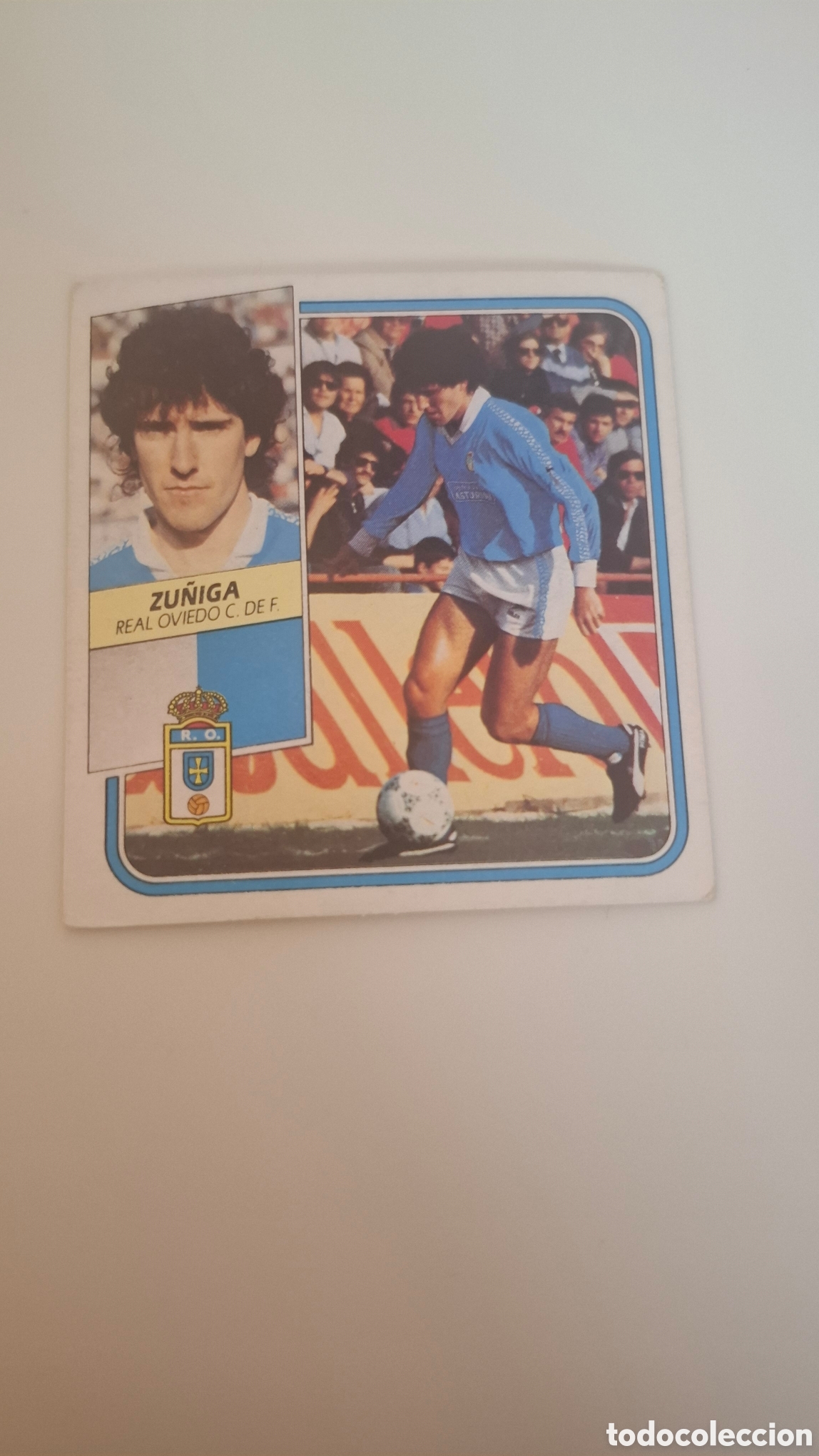 Fu&szlig;ball-Sticker: Z&Uacute;&Ntilde;IGA OVIEDO FICHAJE 8 LIGA ESTE 1989/90 89 90 SIN PEGAR