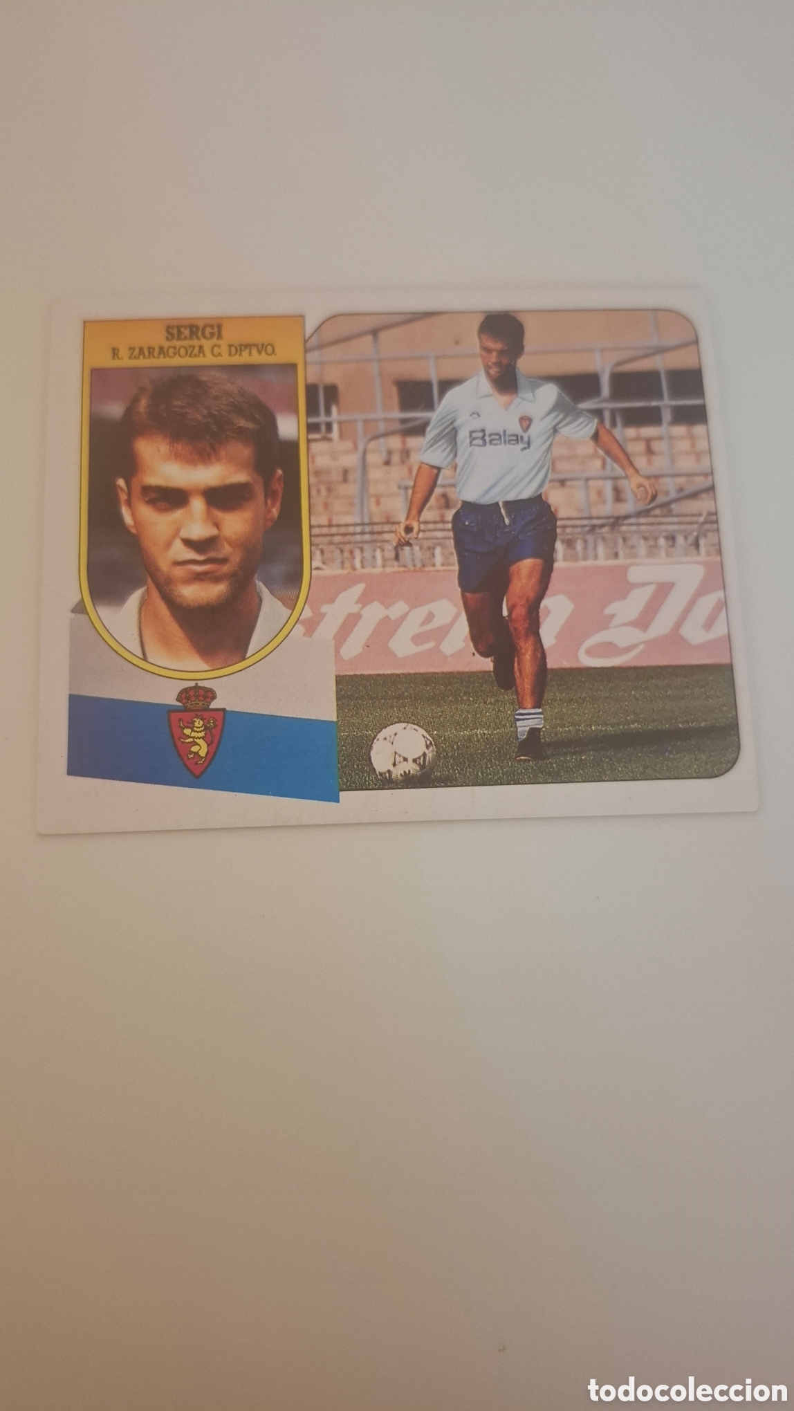 Cartes &agrave; collectionner de Football: SERGI ZARAGOZA FICHAJE 7 LIGA ESTE 1991/92 91 92 SIN PEGAR