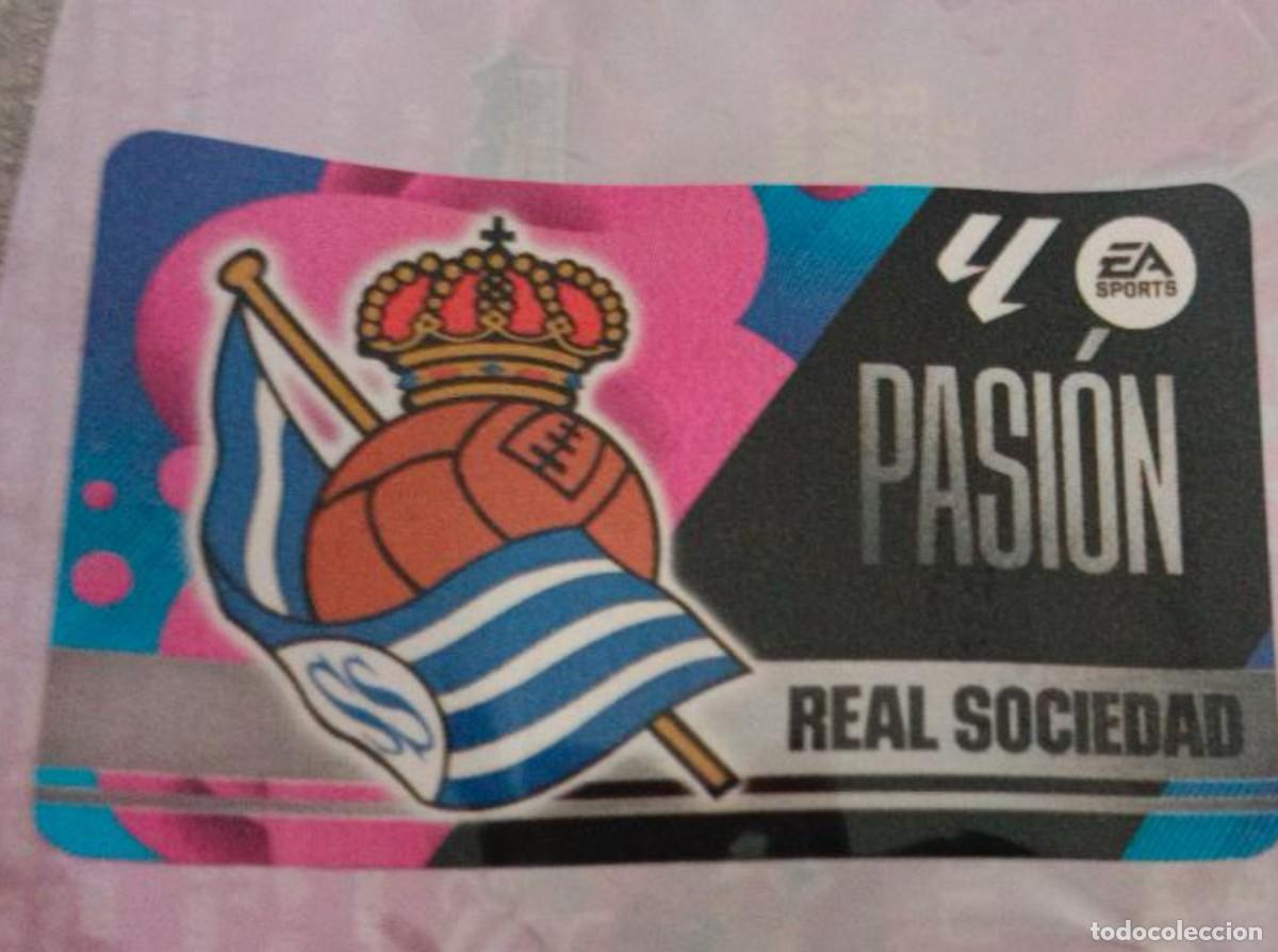Cromos de F&uacute;tbol: ESCUDO REAL SOCIEDAD CHICLE LIGA ESTE 2025-2026/25-26 PANINI
