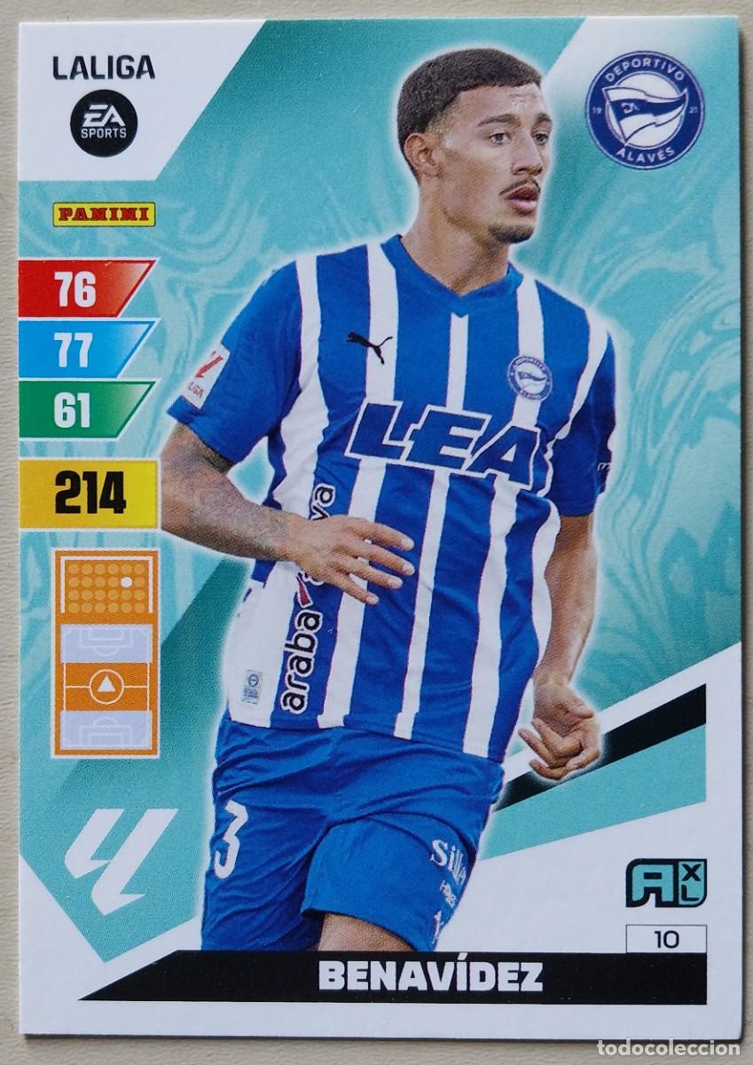Figurine di Calcio: 10 BENAVIDEZ DEPORTIVO ALAVES FICHAS ALBUM ADRENALYN XL 2023 2024 23 24