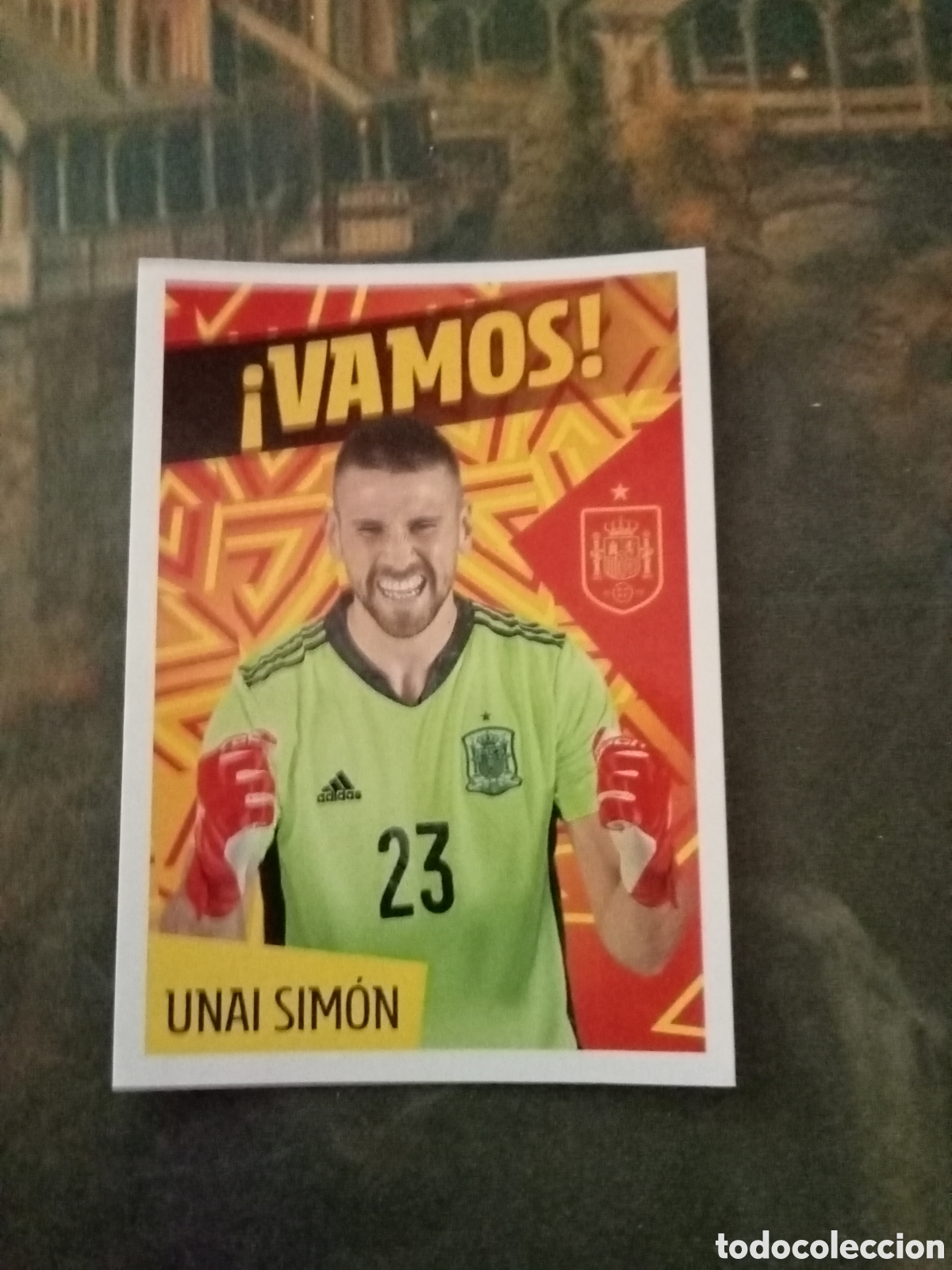 Figurine di Calcio: Cromo N&ordm; 7 los &iacute;dolos &rdquo;la roja&rdquo; Unai Simon