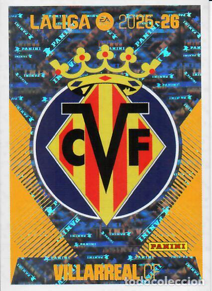 Cromos de F&uacute;tbol: CROMO PANINI LIGA ESTE 2025-26 (25 - 26) - N&ordm; 1 - ESCUDO - VILLARREAL