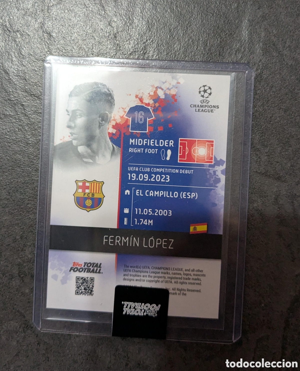 Cromos de f&uacute;tbol: Cromo Ferm&iacute;n L&oacute;pez Topps /50 - Foto 2