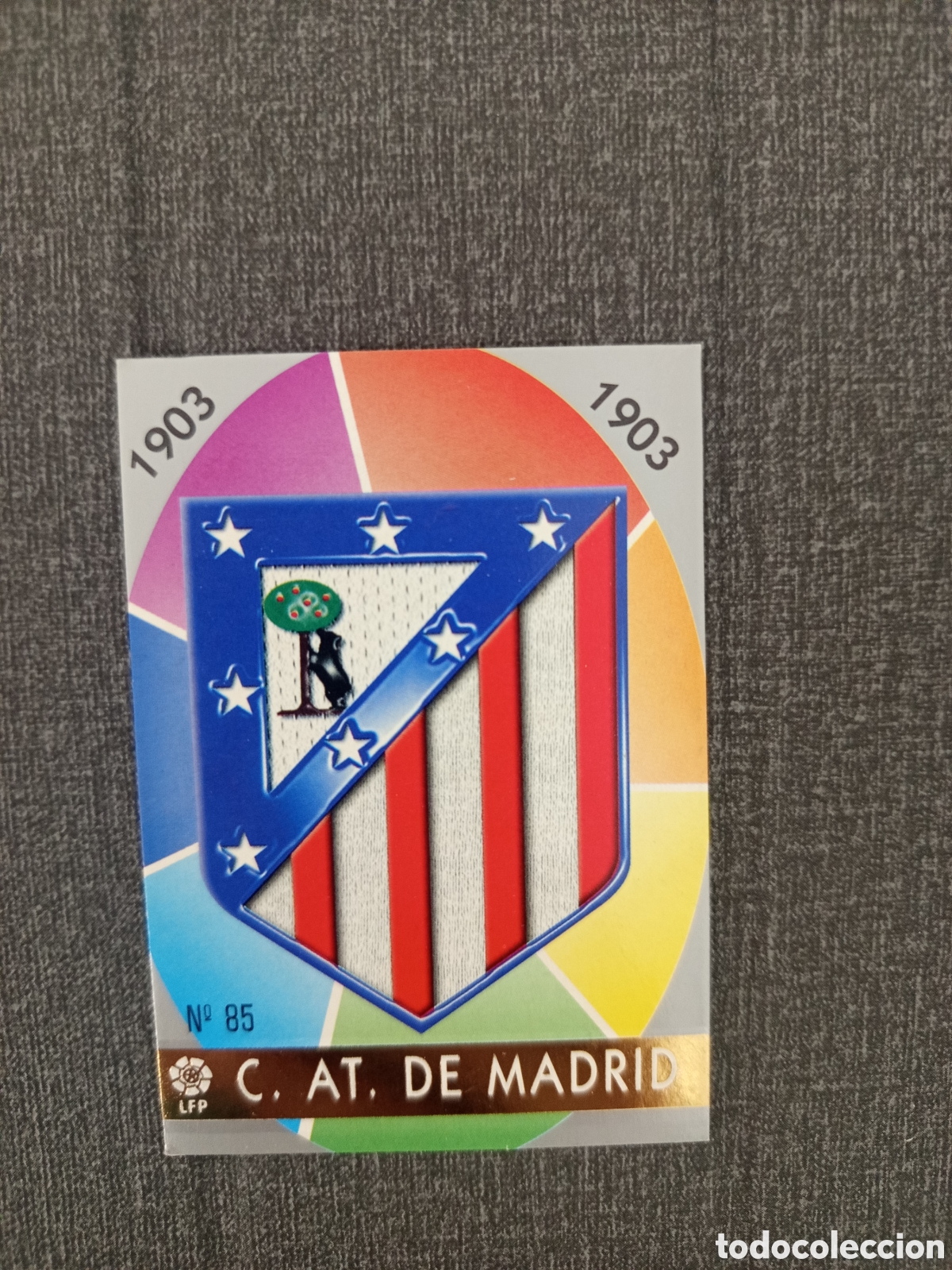 Cromos de F&uacute;tbol: ❇️ CROMO STICKER ESCUDO ATL&Eacute;TICO DE MADRID 85 1997 1998 97 98 MUNDICROMO ❇️