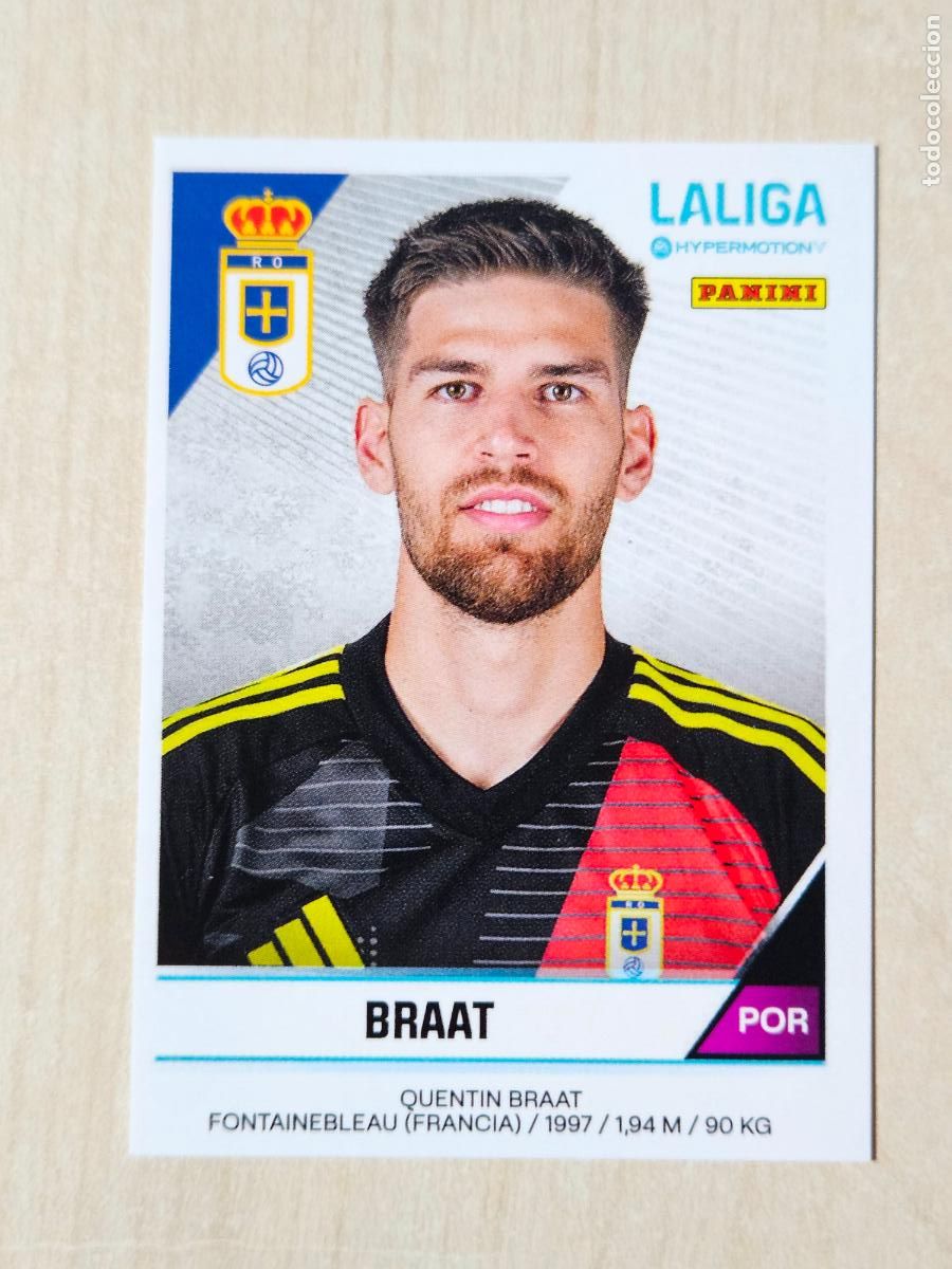 Cromos de F&uacute;tbol: N&ordm; 328 BRAAT - CROMO - LIGA HYPERMOTION 2024 2025 SEGUNDA DIVISION 24 25 - REAL OVIEDO