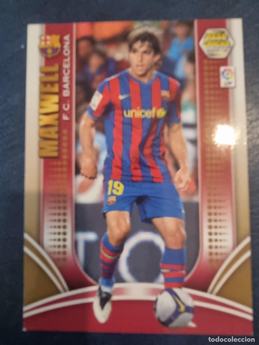 Cromos de Futebol: CARTAS FUTBOL PANINI MEGACRACKS NUEVAS 2009-2010 // F.C. BARCELONA / MAXWELL 63