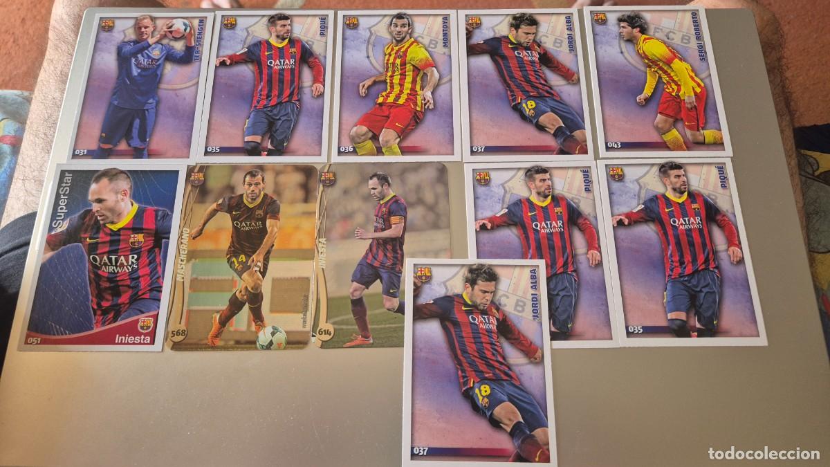 Fu&szlig;ball-Sticker: LOTE MUNDICROMO 2014 2015. EQUIPO BARCELONA. SON 8 CROMOS SIN REPETIR Y 3 REPETIDOS