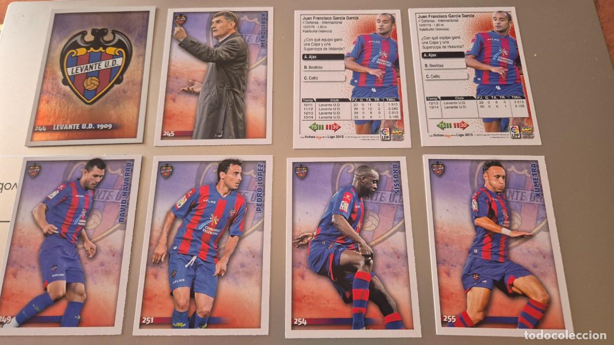 Cromos de Futebol: LOTE MUNDICROMO 2014 2015. EQUIPO LEVANTE. SON 15 CROMOS SIN REPETIR CON ERROR Y CORREGIDO