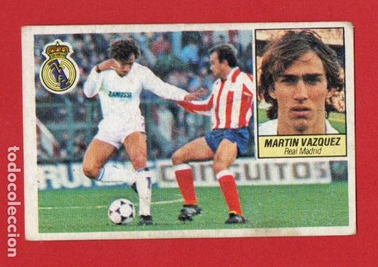 Fu&szlig;ball-Sticker: ESTE 84 85 MARTIN VAZQUEZ DEL REAL MADRID SIN PEGAR ESTE 1984 1985