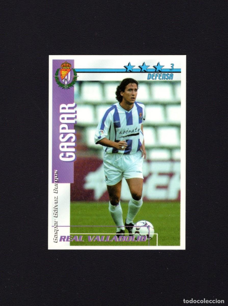 Cromos de F&uacute;tbol: Gaspar. Real Valladolid. Liga 2002-2003. Futbol Match Total. Magic Box Int.