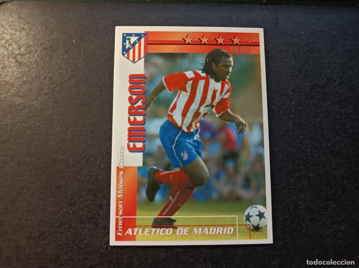 Fu&szlig;ball-Sticker: Emerson. Atl&eacute;tico de Madrid. Liga 2002-2003. Futbol Match Total. Magic Box Int.