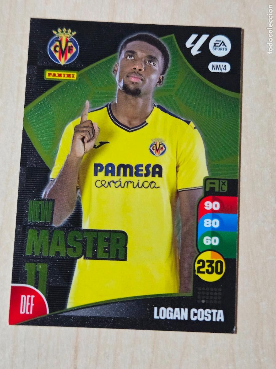 Cromos de F&uacute;tbol: FICHA LOGAN COSTA - NEW MASTER 4 - ADRENALYN 23 24 - PANINI 2023 - 24 - CROMO -