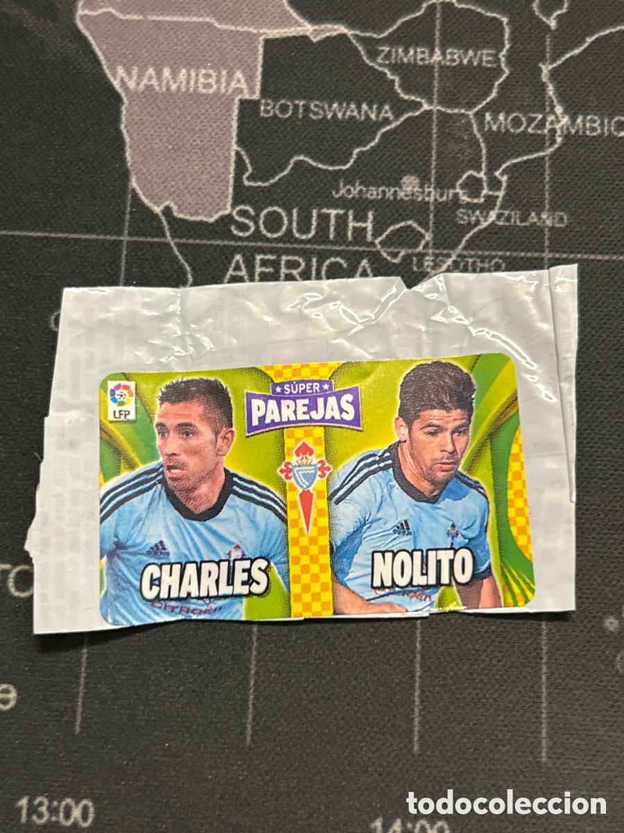 Cromos de F&uacute;tbol: CHARLES NOLITO (CELTA VIGO) SUPER PAREJAS PANINI CROMO CHICLE LIGA 2014 2015 14 15 SIN PEGAR
