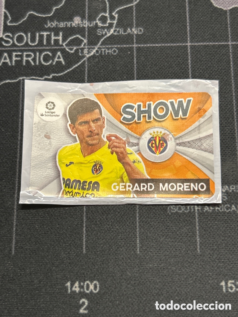 Figurine di Calcio: GERARD MORENO (VILLARREAL) SHOW PANINI CROMO CHICLE LIGA 2021 2022 21 22 SIN PEGAR