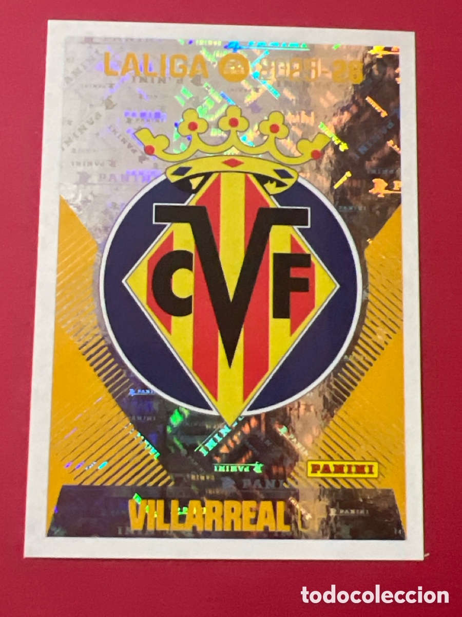 Football Stickers: C5193. CROMO PANINI LIGA ESTE 2025-26 (25 - 26) - N&ordm; 1 - ESCUDO - VILLARREAL