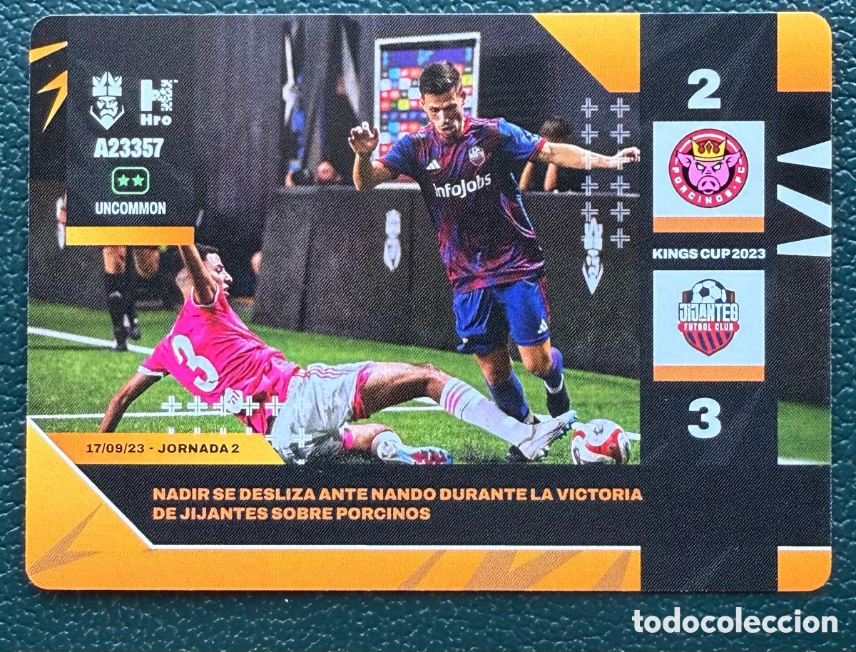 Fu&szlig;ball-Sticker: A23357 NADIR LOUAH PORCINOS FC MOMENTOS CLAVE FICHA ALBUM KINGS LEAGUE INFOJOBS 2024 KOLEX