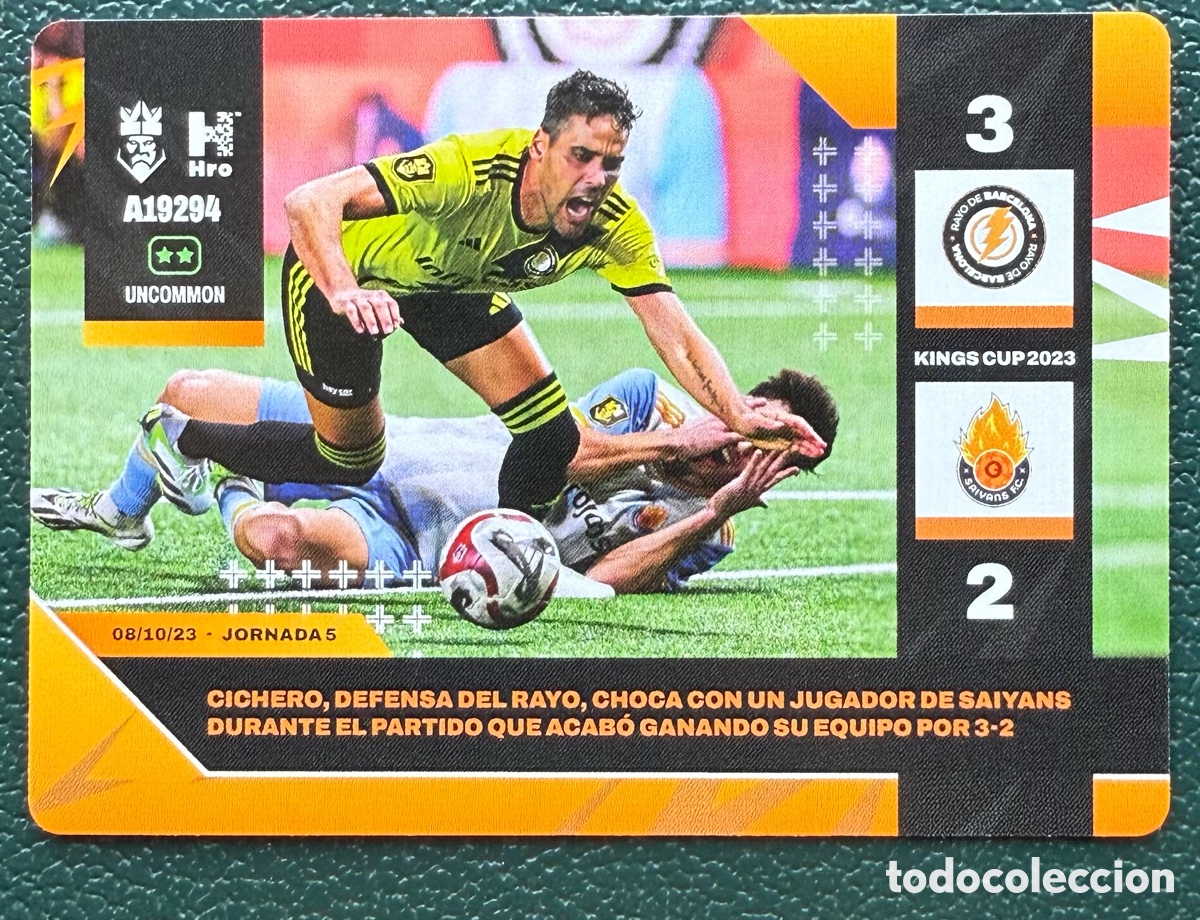 Fu&szlig;ball-Sticker: A19294 GABRIEL CICHERO RAYO DE BARCELONA MOMENTOS CLAVE FICHA ALBUM KINGS LEAGUE INFOJOBS 2024 KOLEX
