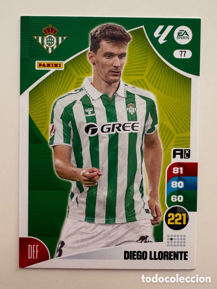 Fu&szlig;ball-Sticker: ADRENALYN XL 2024-2025 24 25 PANINI &ndash; F&Uacute;TBOL REAL BETIS N&ordm; 77 Diego Llorente