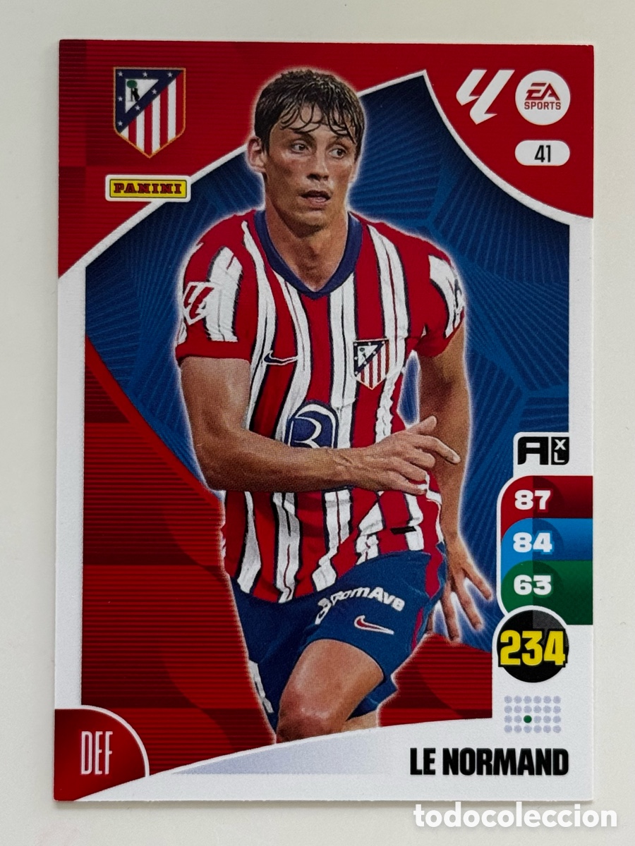 Fu&szlig;ball-Sticker: ADRENALYN XL 2024-2025 24 25 PANINI &ndash; F&Uacute;TBOL ATL&Eacute;TICO DE MADRID N&ordm; 41 Le Normand