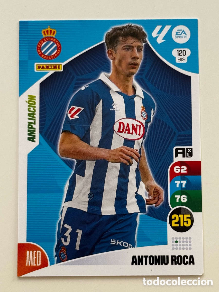 Cromos de Futebol: ADRENALYN XL 2024-2025 24 25 PANINI &ndash; F&Uacute;TBOL RCD ESPANYOL N&ordm; 120 Bis Antoniu Roca