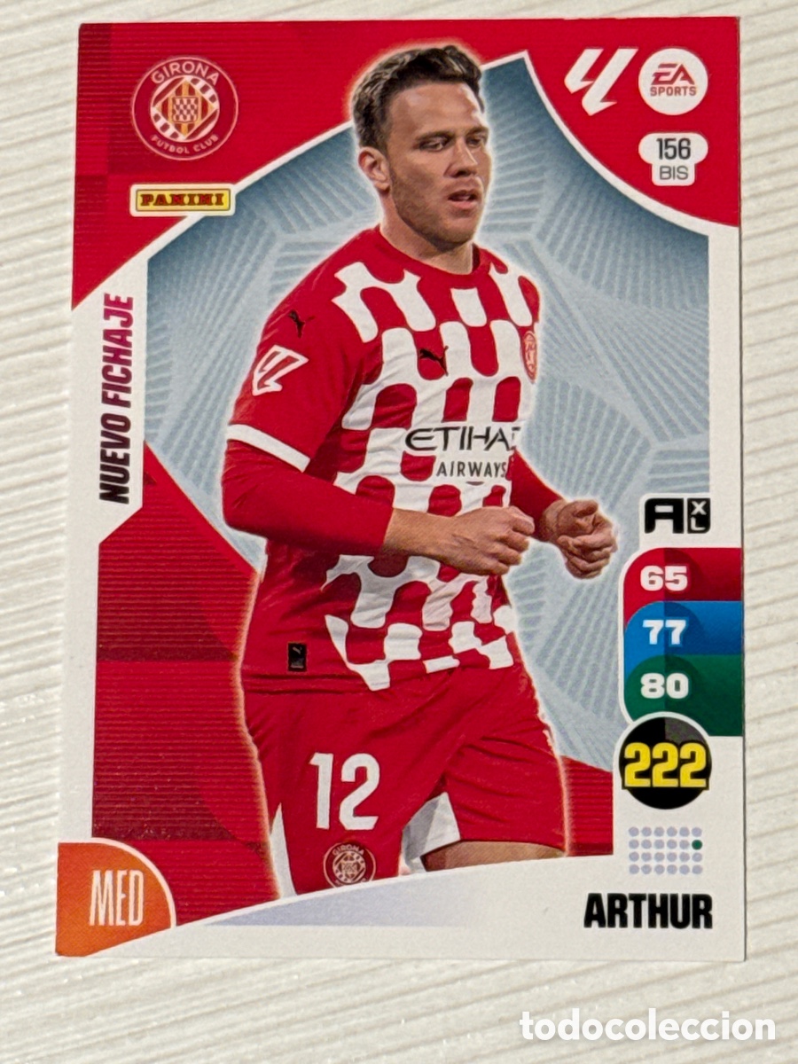 Cromos de F&uacute;tbol: ADRENALYN XL 2024-2025 24 25 PANINI &ndash; F&Uacute;TBOL GIRONA N&ordm; 156 Bis Arthur