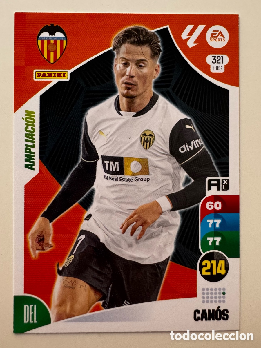 Fu&szlig;ball-Sticker: ADRENALYN XL 2024-2025 24 25 PANINI &ndash; F&Uacute;TBOL VALENCIA CF N&ordm; 321 BIS CAN&Oacute;S