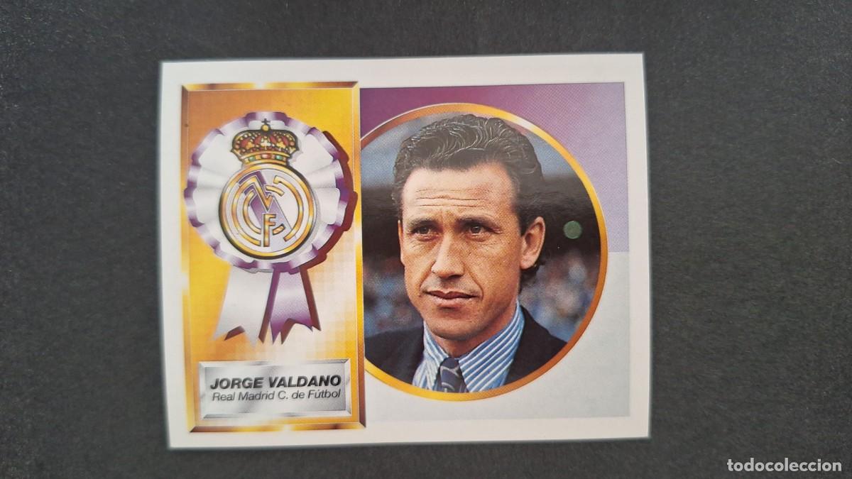 Fu&szlig;ball-Sticker: JORGE VALDANO ENTRENADOR REAL MADRID LIGA ESTE 1994 1995 94 95 SIN PEGAR NUNCA PEGADO