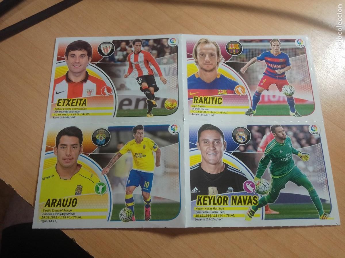 Football Stickers: BLOQUE DE 4 CROMOS IBAN CON EL ALBUM 16 17 ESTE 2016 2017 PANINI SIN PEGAR