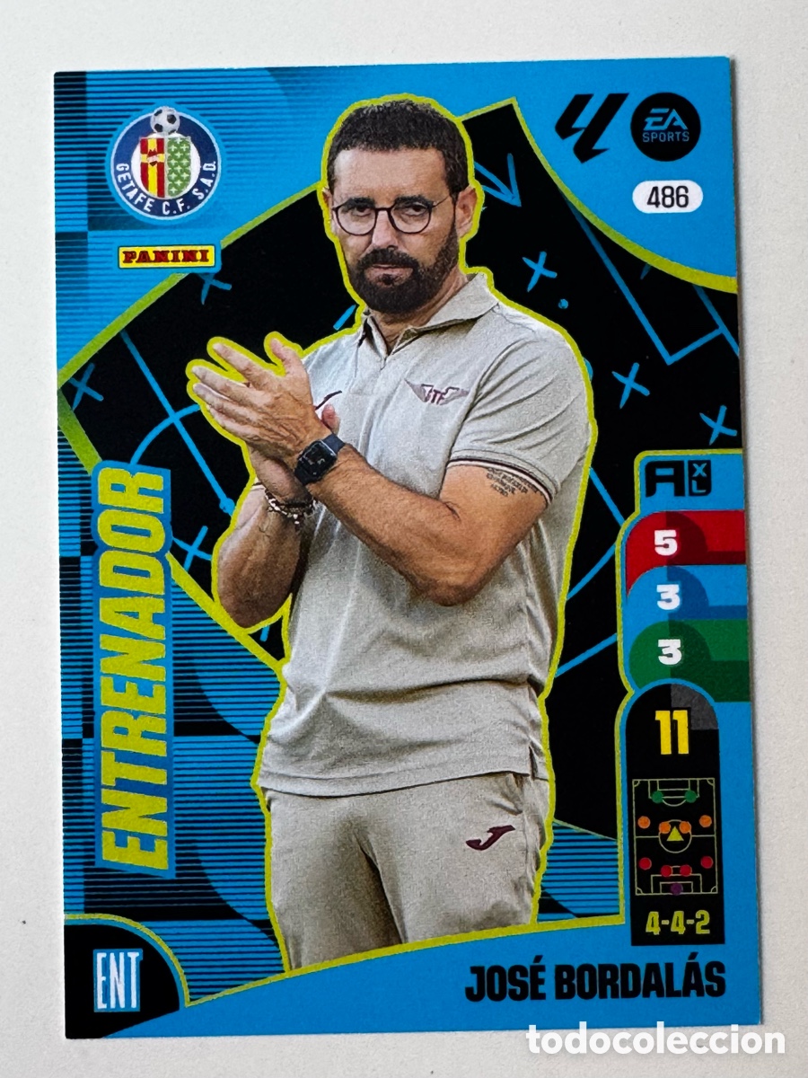 Fu&szlig;ball-Sticker: ADRENALYN XL 2024-2025 24-25 &ndash; ENTRENADOR N&ordm; 486 JOS&Eacute; BORDALAS GETAFE