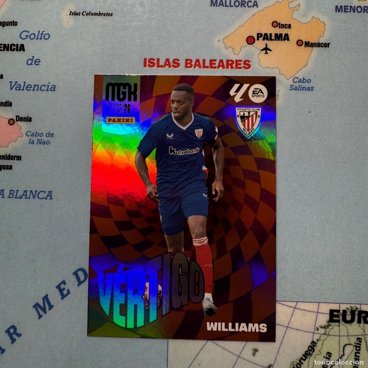 Cromos de f&uacute;tbol: I&ntilde;aki Williams serie v&eacute;rtigo n&uacute;mero 386 Del Athletic de Bilbao megacracks 25-26 2025-2026