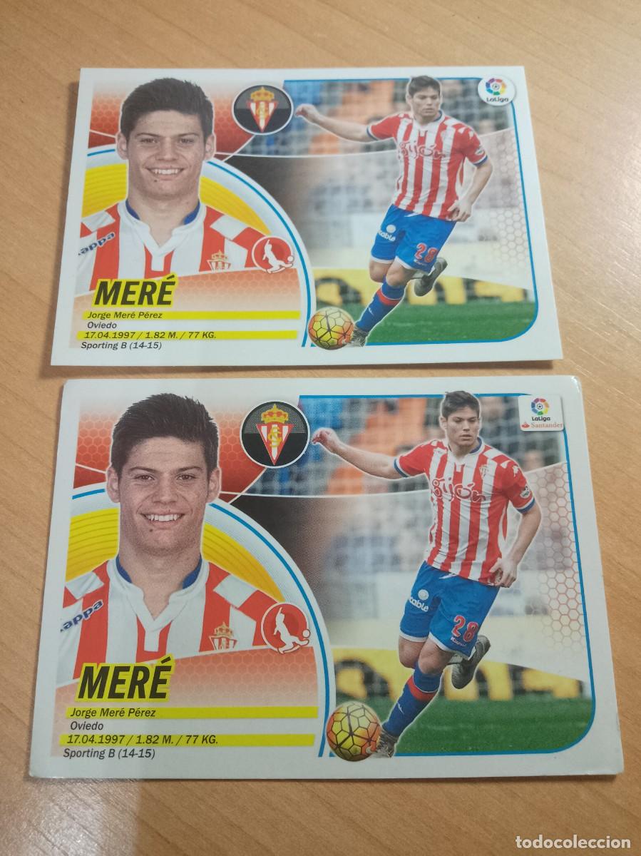Football Stickers: LAS DOS VERSIONES LOGO MERE SPORTING DE GIJ&Oacute;N 16 17 LIGA ESTE 2016 2017 PANINI SIN PEGAR