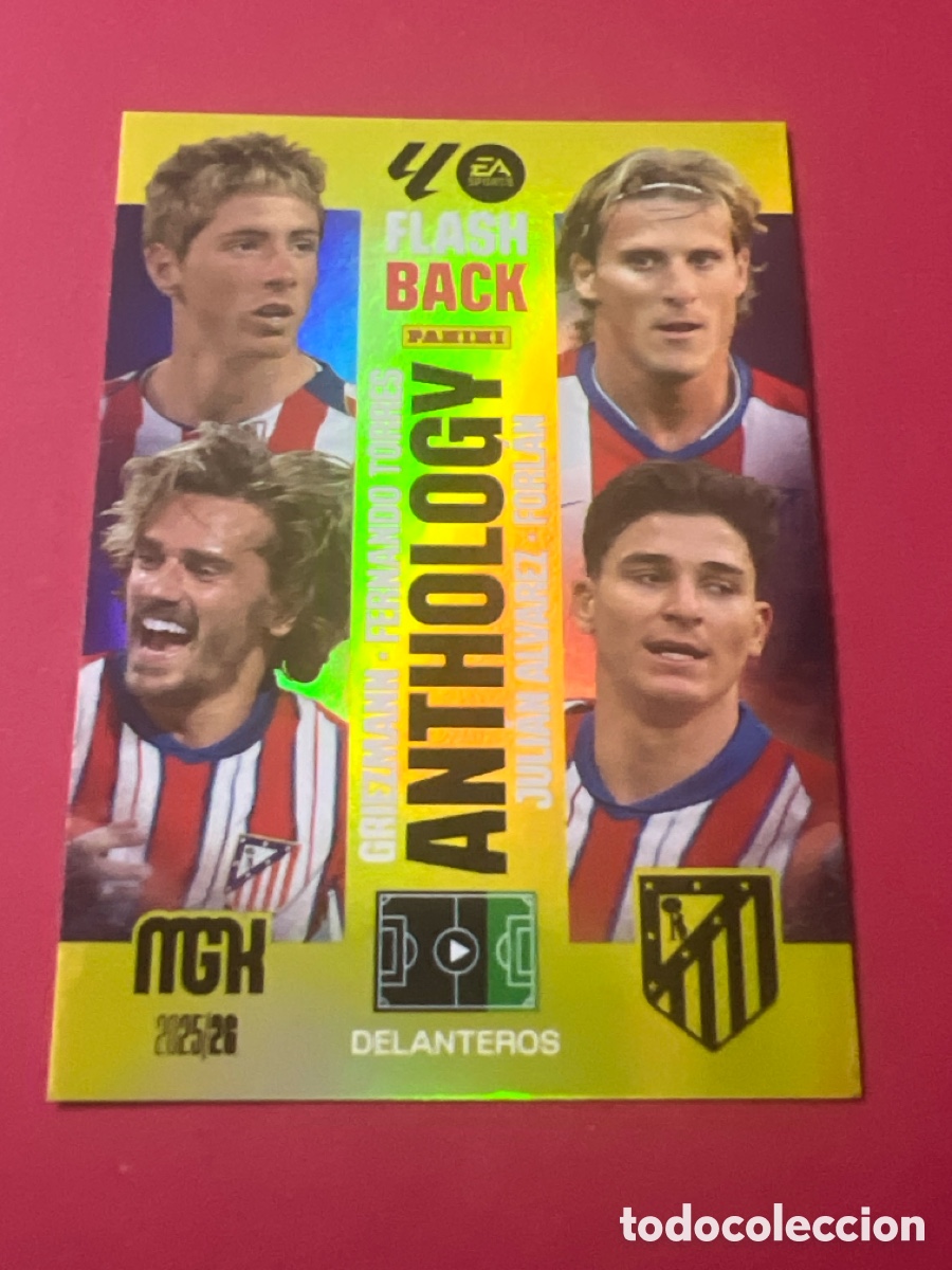 Figurine di Calcio: A1057. ANTHOLOGY TORRES FORLAN GRIEZMANN JULIAN ALVAREZ 434 MGK MEGACRACKS 2025 2026 25 26 PANINI