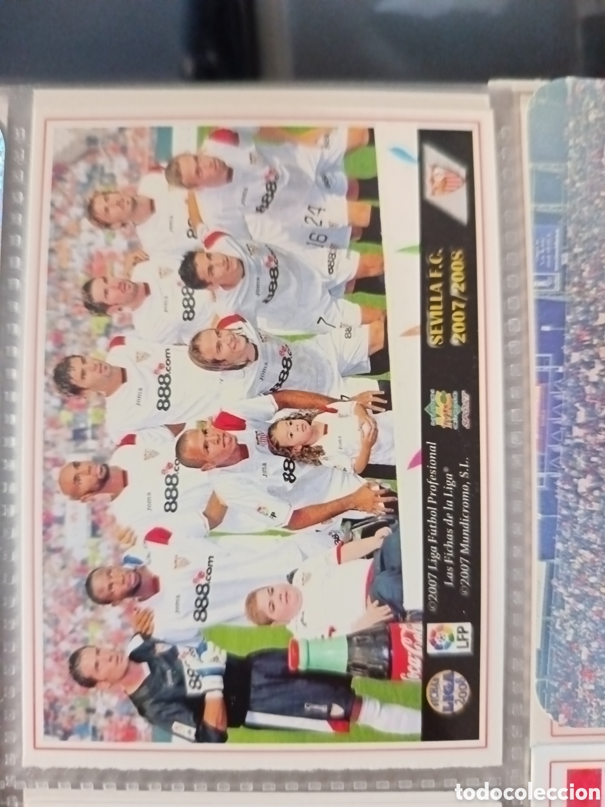 Fu&szlig;ball-Sticker: 56 Alineaci&oacute;n Sevilla mundicromo 07/08 liga 2007/2008