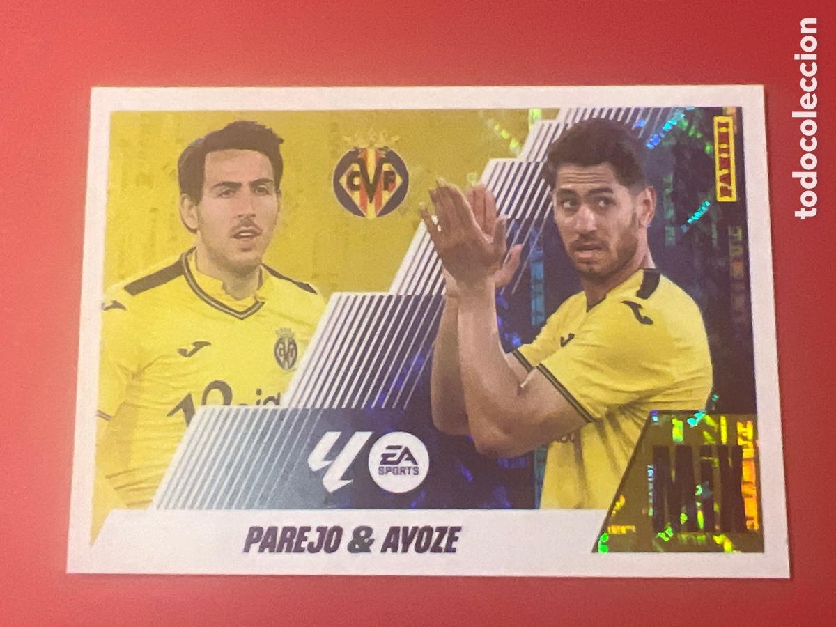 Cromos de Futebol: A958. CROMO PANINI LIGA ESTE 2025-26 (25 - 26) - MIX N&ordm; 19 - PAREJO Y AYOZE - VILLARREAL