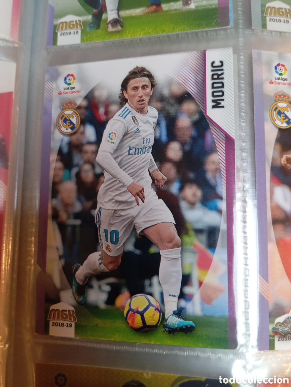 Cromos de f&uacute;tbol: Modric Real Madrid Ficha Cromo de futbol Megacracks 2018-2019 Liga Espa&ntilde;ola MGK 18-19 Panini