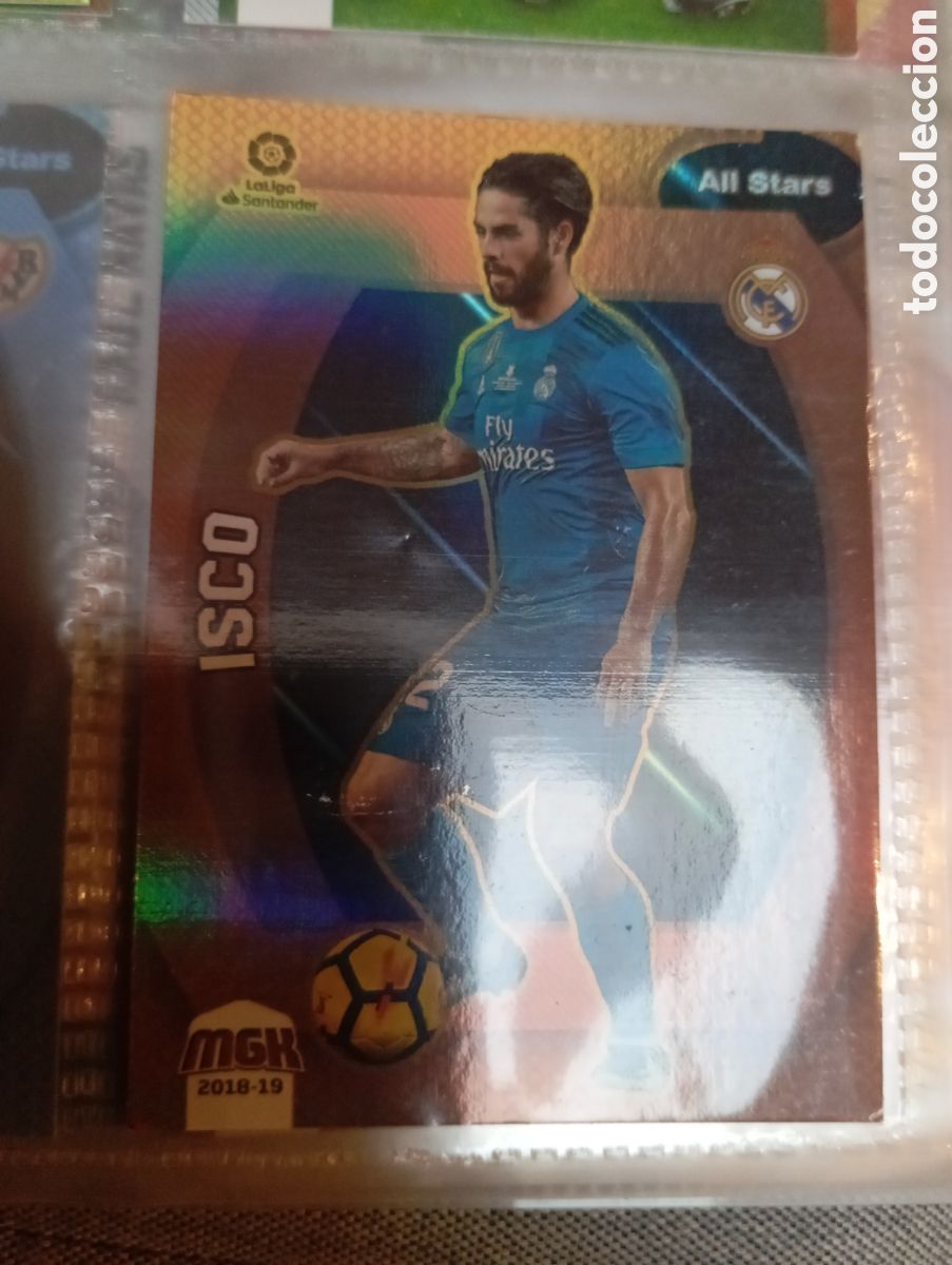 Cromos de f&uacute;tbol: Isco All Star Real Madrid Ficha Cromo de futbol Megacracks 2018-2019 Liga Santander MGK 18-19 Panini