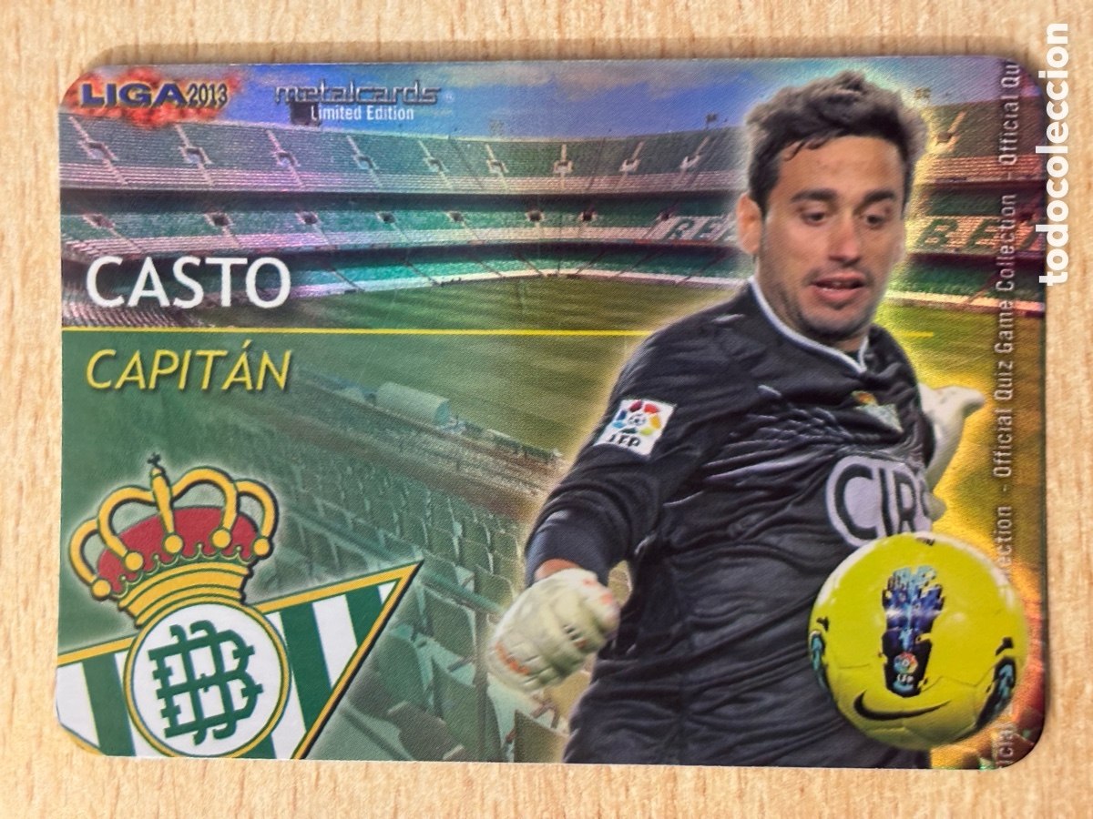 Football Stickers: Casto Real Betis Capit&aacute;n 13/20 Mundicromo 2013 versi&oacute;n brillo liso