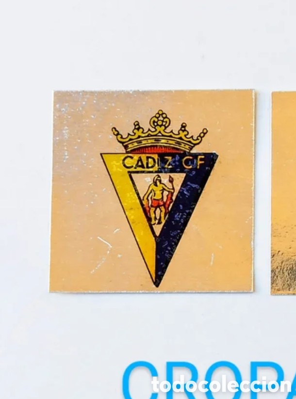 Cromos de f&uacute;tbol: CROPAN ESCUDO DE FUTBOL CROMOS CADIZ PLATEADO