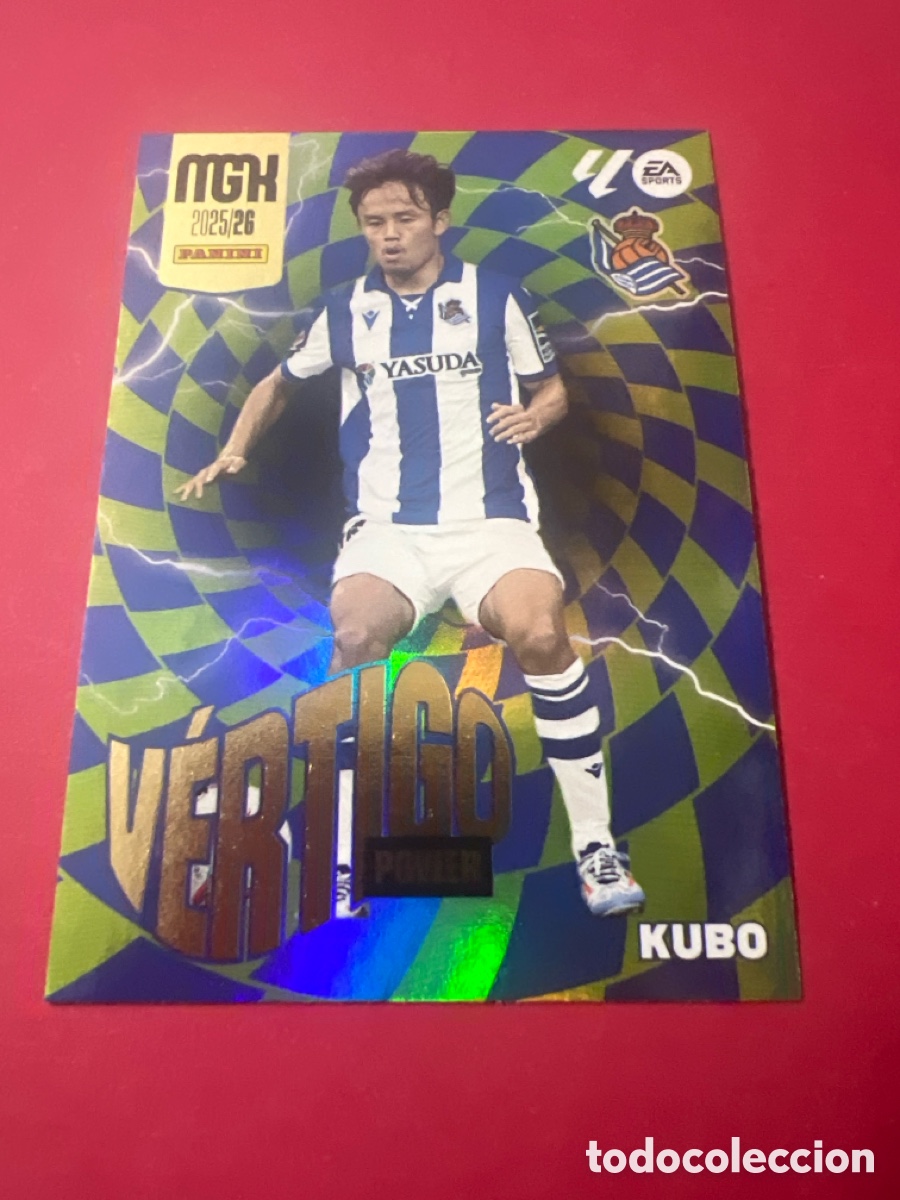 Cartes &agrave; collectionner de Football: A949. N&ordm; 384 P KUBO REAL SOCIEDAD VERTIGO POWER MGK MEGACRACKS 25 26 2025 2026