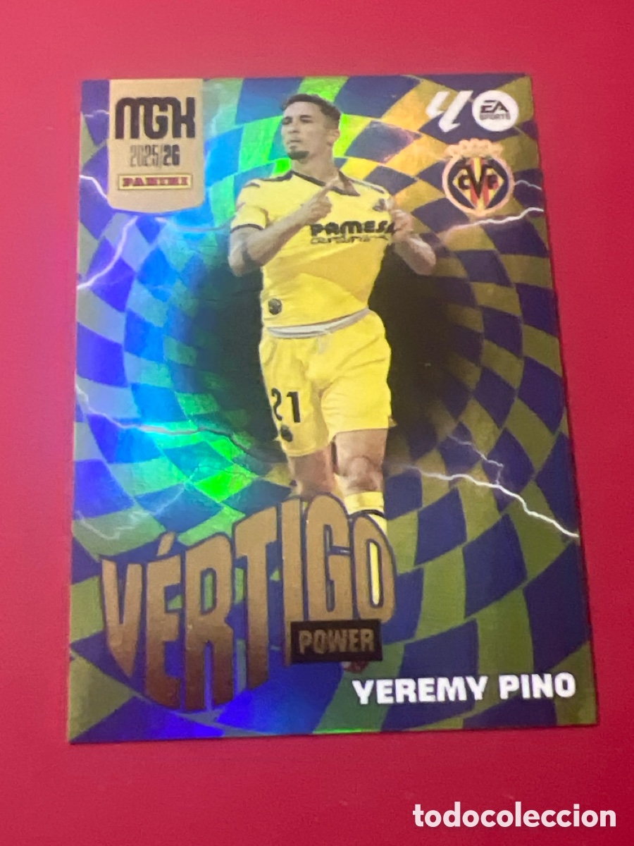 Fu&szlig;ball-Sticker: A934. CARD P 387 YEREMY PINO (VERTIGO POWER) VILLARREAL CF LIGA 25-26 2025 2026 MEGACRACKS MGK