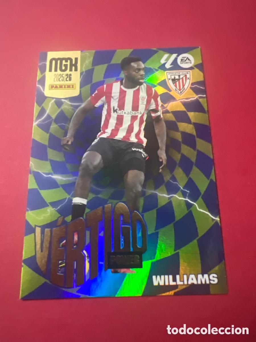 Cartes &agrave; collectionner de Football: A926. MEGACRACKS MGK 2025 2026 25 26 PANINI N&ordm; P 386 WILLIAMS ATHLETIC BILBAO VERTIGO