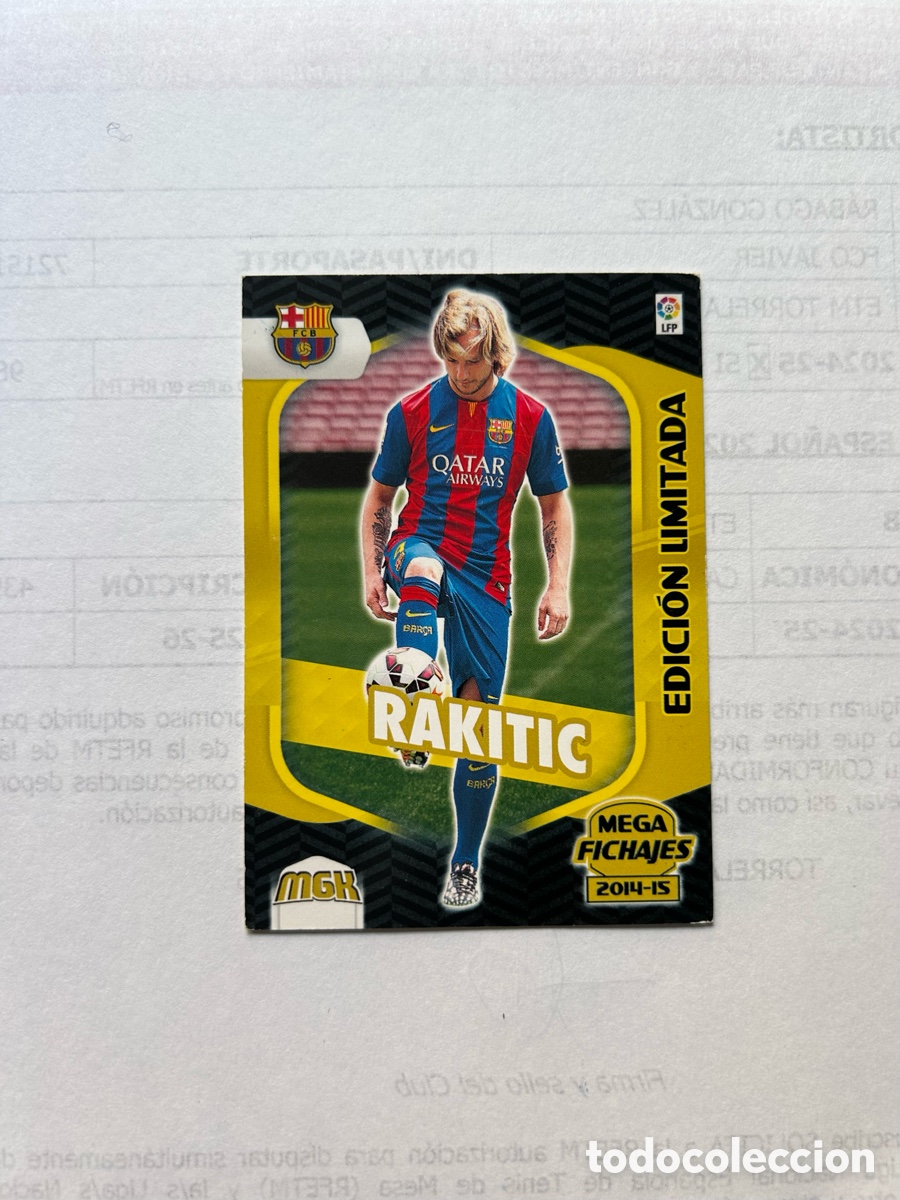 Football Stickers: CROMO RAKITIC BARCELONA MEGACRACKS 14 15 507 MEGA FICHAJES EDICION LIMITADA