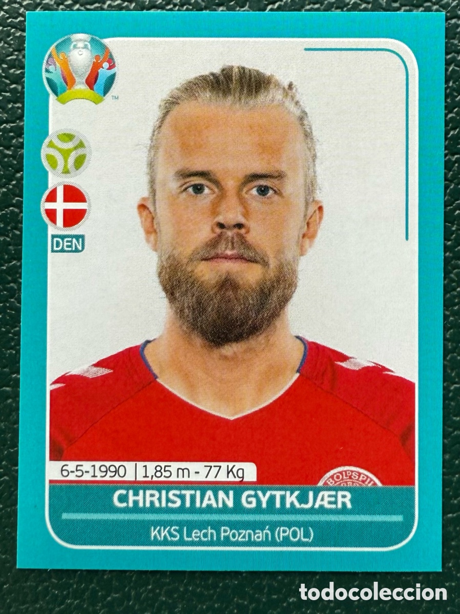 Figurine di Calcio: DEN25 CHRISTIAN GYTKJAER DINAMARCA CROMO ALBUM UEFA EURO 2020 PREVIEW EUROCOPA PANINI