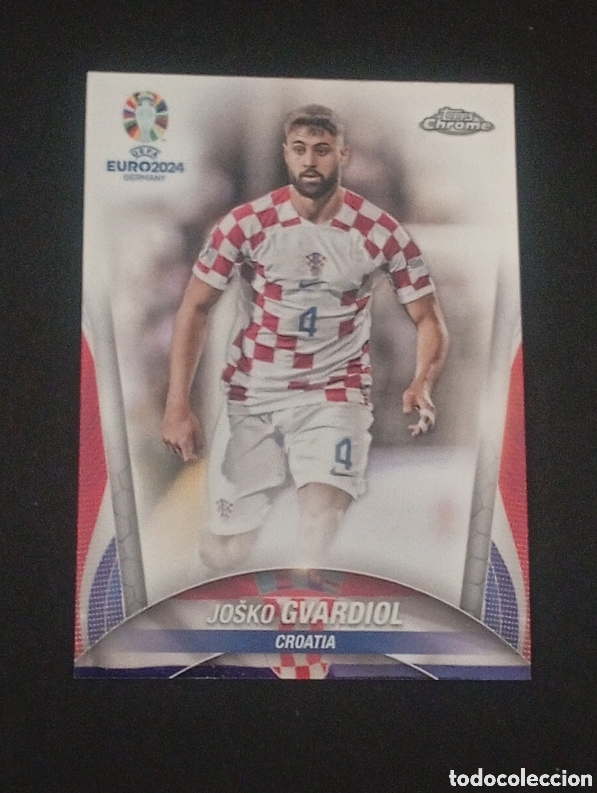 Fu&szlig;ball-Sticker: 41 GVARDIOL CROACIA TOPPS CHROME EURO 2024 EUROCOPA CROMOS CARDS PANINI PRIZM