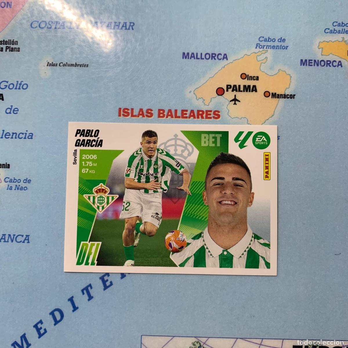 Cromos de f&uacute;tbol: Pablo Garc&iacute;a n&uacute;mero 16 del Betis cromo liga este 25-26 2025-2026