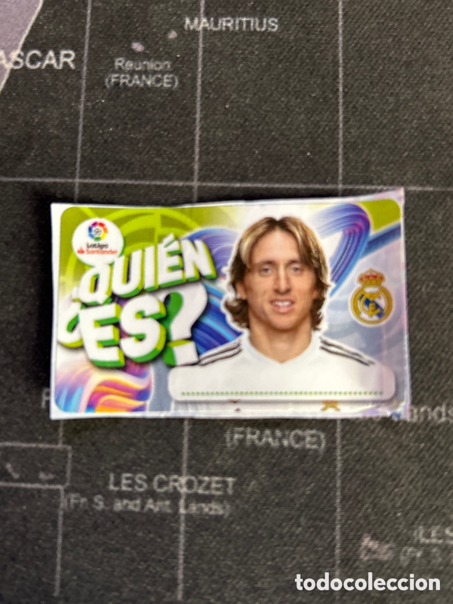 Cromos de F&uacute;tbol: MODRIC (REAL MADRID) QUIEN ES PANINI CROMO CHICLE LIGA 2019 2020 19 20 SIN PEGAR