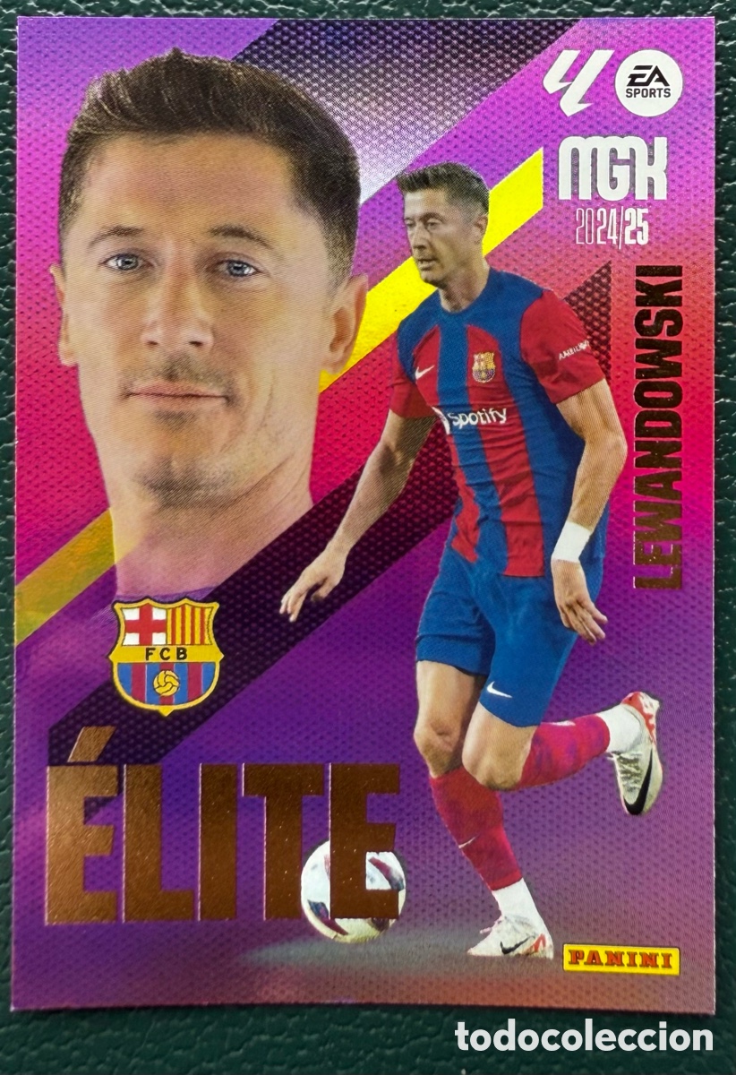 Cromos de f&uacute;tbol: 8 LEWANDOWSKI FC BARCELONA ELITE FICHAS ALBUM MEGACRACKS 2024 2025 MGK 24 25