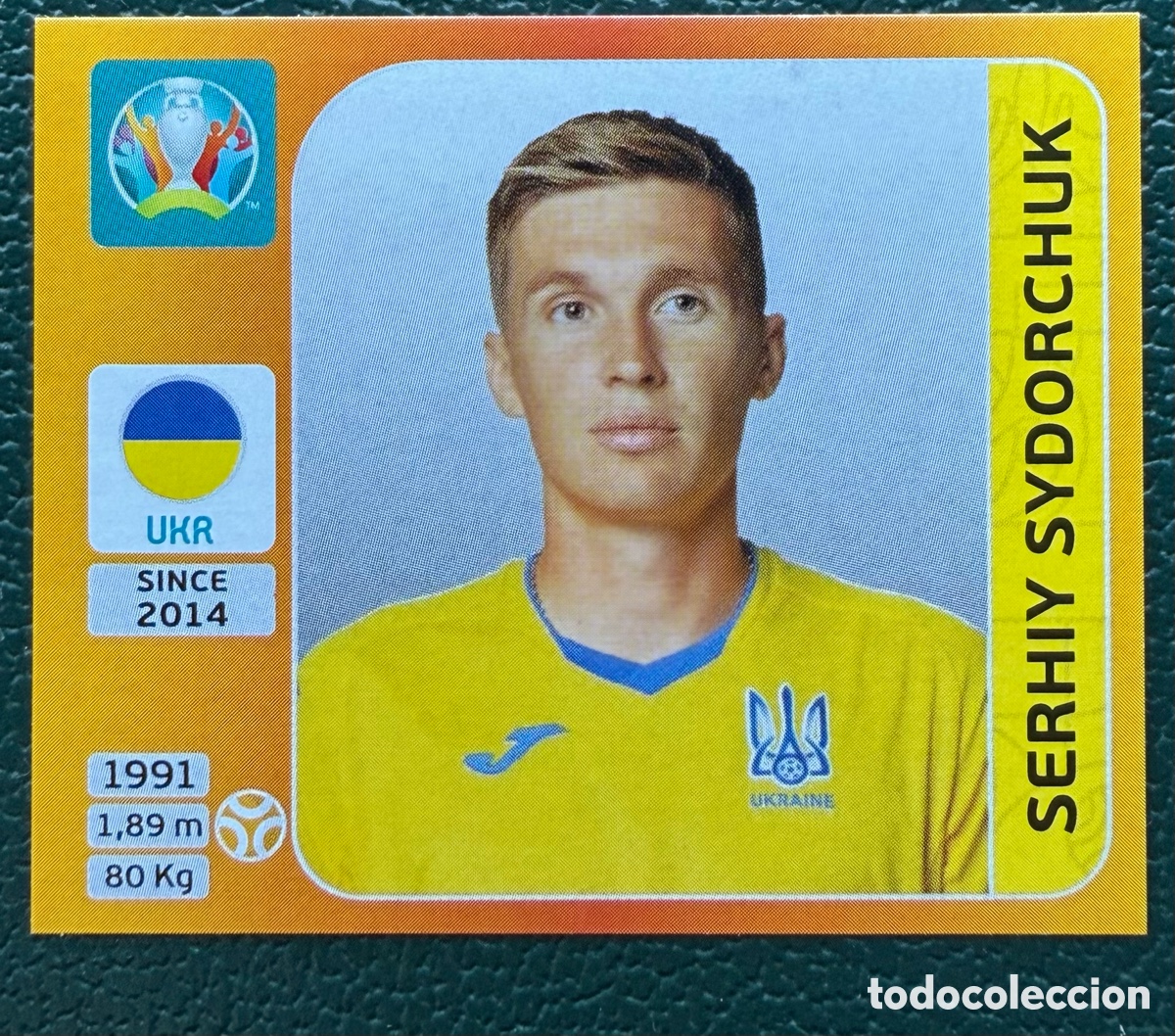 Fu&szlig;ball-Sticker: 337 SERHIY SYDORCHUK UCRANIA CROMO ALBUM UEFA EURO 2020 TOURNAMENT EDITION PANINI